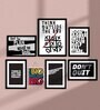 12 Inches Motivational Quotes Wall Synthetic Wood Framed Wall Art Panel