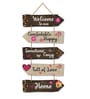 Welcome To Our Comfortable Happy Crazy Full Of Love Home Wooden Wall Hanging