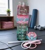 Motivational Sipper Water Bottle with Capacity Markings & Silicone Grip, 700 ml