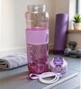 Motivational Sipper Water Bottle with Capacity Markings & Silicone Grip, 700 ml