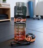 Motivational Sipper Water Bottle with Capacity Markings & Silicone Grip, 700 ml