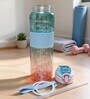 Motivational Sipper Water Bottle with Capacity Markings & Silicone Grip, 700 ml