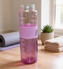 Motivational Sipper Water Bottle with Capacity Markings & Silicone Grip, 700 ml