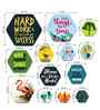Set of 13 Hard Work Success Motivational Wooden Wall Arts
