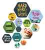Set of 13 Hard Work Success Motivational Wooden Wall Arts