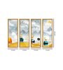 Mountain Jungle Multicolour Canvas Framed Landscape Art Panel Set of 4