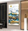 Mountains and Water Glass Finish Vertical Wall Art