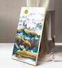 Mountains and Water Glass Finish Vertical Wall Art