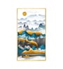 Mountains and Water Glass Finish Vertical Wall Art
