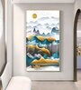 Mountains and Water Glass Finish Vertical Wall Art