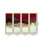 Mountains Water Multicolour Canvas Framed Abstract Art Panel Set of 4