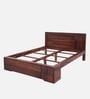 Mourya Queen Size Bed Without Storage In Brown color