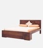 Mourya Queen Size Bed Without Storage In Brown color