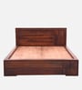 Mourya Queen Size Bed Without Storage In Brown color