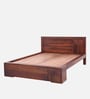 Mourya Queen Size Bed Without Storage In Brown color