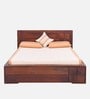 Mourya Queen Size Bed Without Storage In Brown color