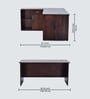 Mourya Executive Desk In Brown Finish
