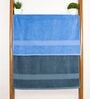 Mouve & Blue Cotton Solid  500 GSM Bath Towels Pack of 2