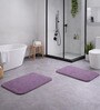 Mouve Absorbent and Quick-Dry Polyester Bath Mats 30x45 cm