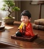 Red Moving Bobble Head Monk Buddha Idol Showpiece