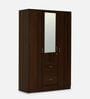 Mozart 3 Door Wardrobe in Walnut Finish with Mirror