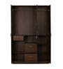 Mozart 3 Door Wardrobe in Walnut Finish with Mirror