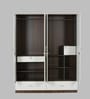Mozart 4 Door Wardrobe In White Finish with mirror