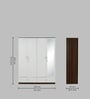 Mozart 4 Door Wardrobe In White Finish with mirror Mozart 4 Door Wardrobe In White Finish with mirror