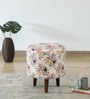 Mozart Fabric Seating Stool In Provincial Teak Finish