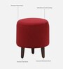 Mozart Fabric Seating Stool In Provincial Teak Finish