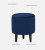 Mozart Fabric Seating Stool In Provincial Teak Finish