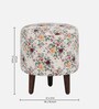 Mozart Fabric Seating Stool In Provincial Teak Finish