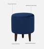 Mozart Fabric Seating Stool In Provincial Teak Finish
