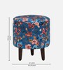 Mozart Fabric Seating Stool In Provincial Teak Finish