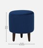 Mozart Fabric Seating Stool In Provincial Teak Finish