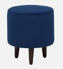 Mozart Fabric Seating Stool In Provincial Teak Finish