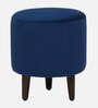 Mozart Fabric Seating Stool In Provincial Teak Finish