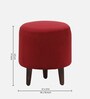 Mozart Fabric Seating Stool In Provincial Teak Finish