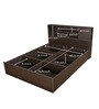 Mozart Queen Size Bed with Box Storage in New Wenge Finish
