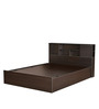 Mozart Queen Size Bed with Box Storage in New Wenge Finish