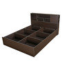 Mozart Queen Size Bed with Box Storage in New Wenge Finish