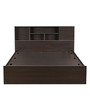 Mozart Queen Size Bed with Box Storage in New Wenge Finish