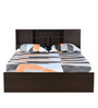 Mozart Queen Size Bed with Box Storage in New Wenge Finish