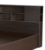 Mozart Queen Size Bed with Box Storage in New Wenge Finish