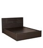 Mozart Queen Size Bed with Box Storage in New Wenge Finish