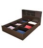 Mozart Queen Size Bed with Box Storage in New Wenge Finish