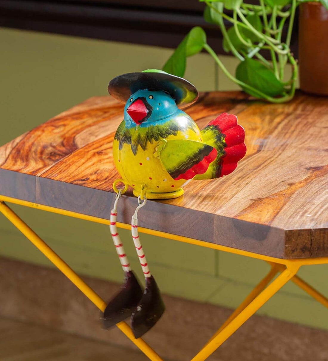 Buy Mr. Sparrow Handpainted In Metal (4 Inches) Garden Figurine Online