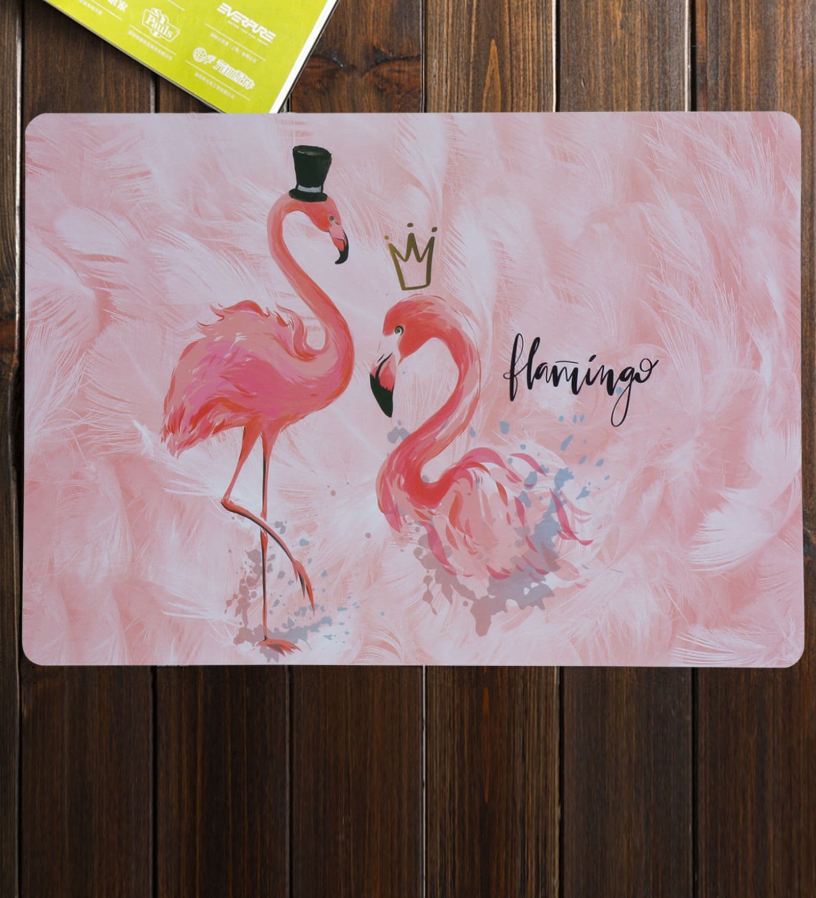 Mr.&Mrs. Flamingo Pink Colour (Set of 6) Polypropylene  Table Placemat