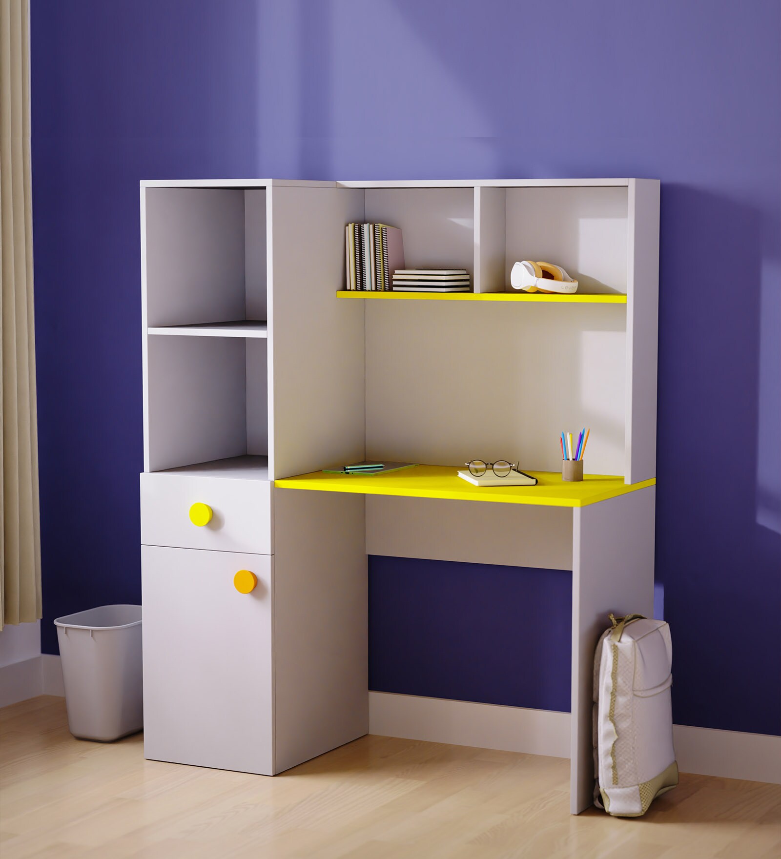 Mr Scholar Kids Study Table in Grey Colour