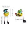 Mr. And Mrs. Sparrow Handpainteds In Metal (Set Of 2) Garden Figurine